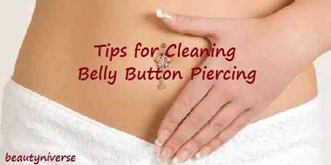 cleaning belly button piercing